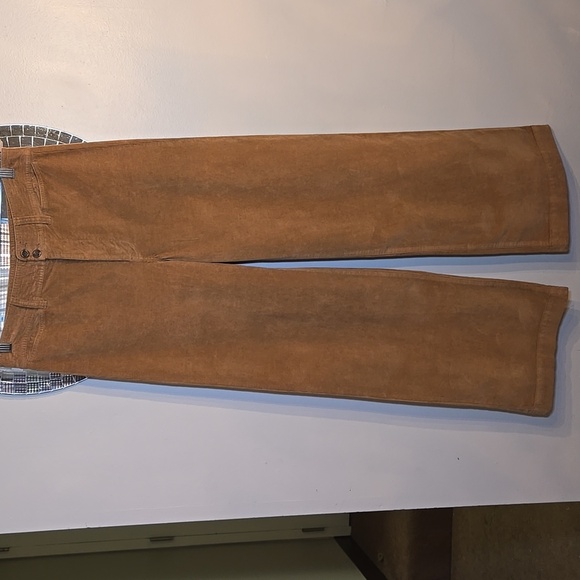 Faherty Wide Leg Pants in Brown - Picture 2 of 16